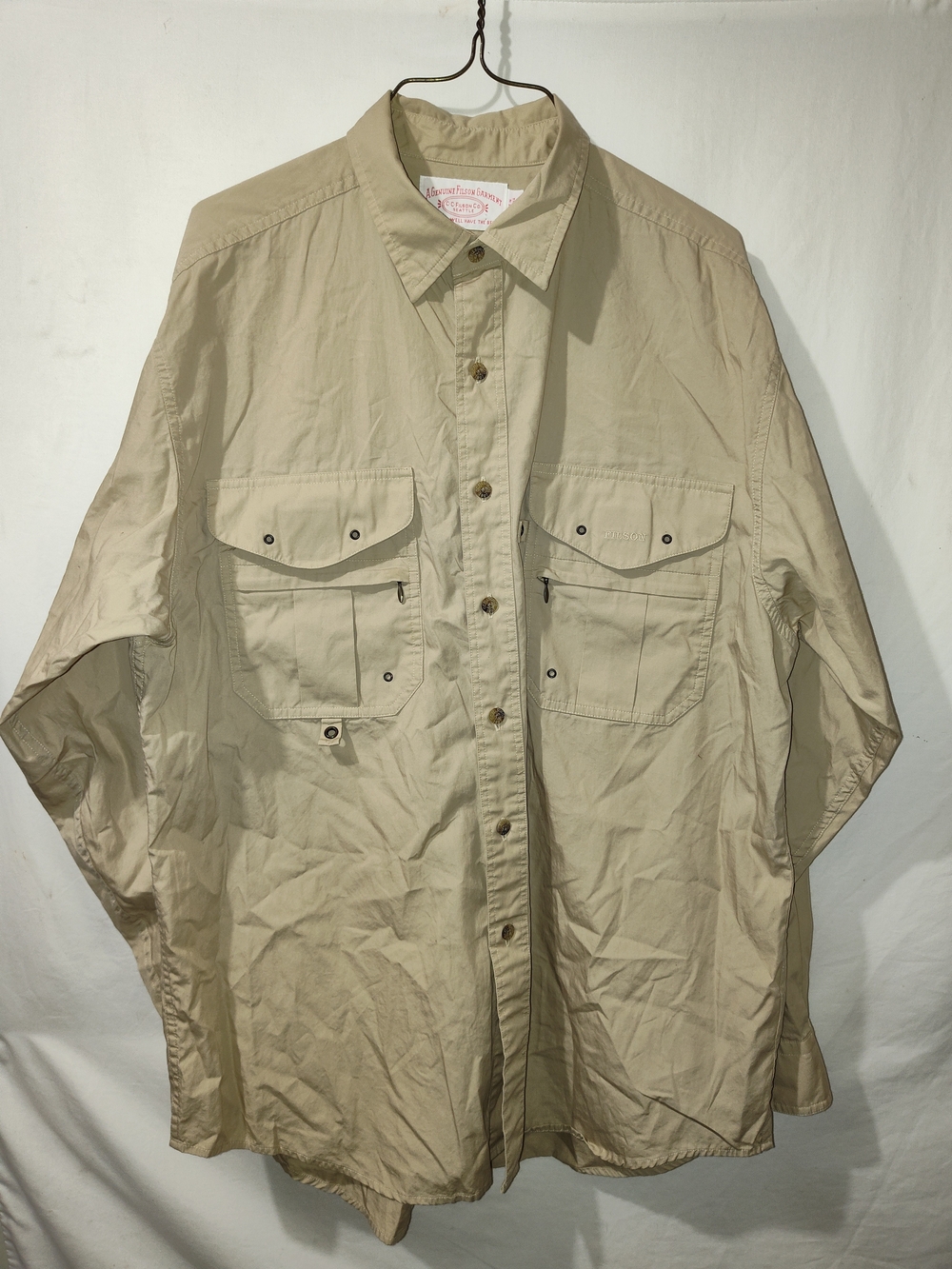 Filson Beige Casual Button-Down Utility Shirt